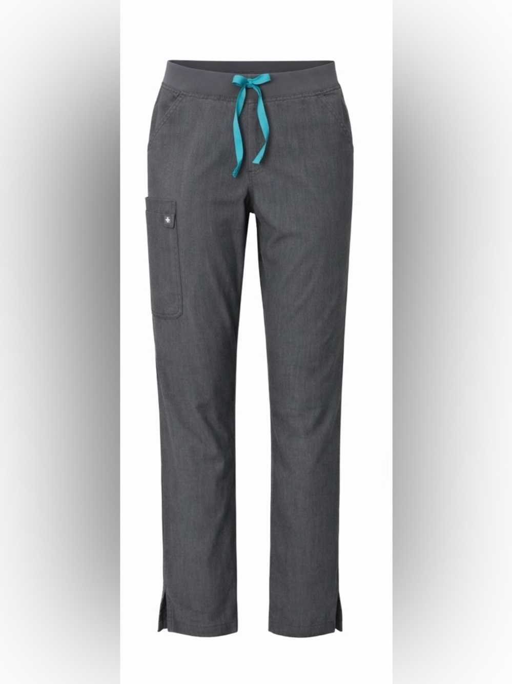 FIGS Kade Scrub Pants Gray S/P Petite Elastic Waist Medical
